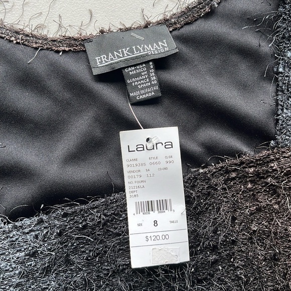 NWT Frank Lyman Eyelash Sleeveless Top Ombre Made in Canada Sz 8 - Picture 10 of 14